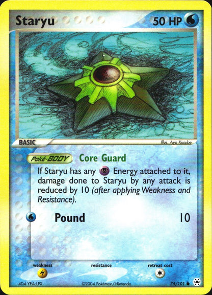 Staryu 75/101 Common Hidden Legends Pokemon Near Mint