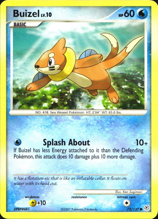 Buizel 72/130 Common Diamond & Pearl Pokemon Near Mint
