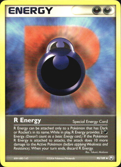R Energy 95/109 Uncommon Team Rocket Returns Pokemon Near Mint