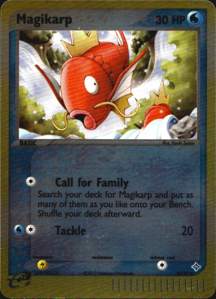 Magikarp 60/97 Common Dragon Pokemon Reverse Holo Near Mint