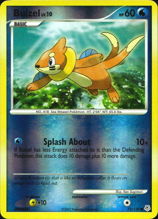 Buizel 72/130 Common Diamond & Pearl Pokemon Reverse Holo Near Mint