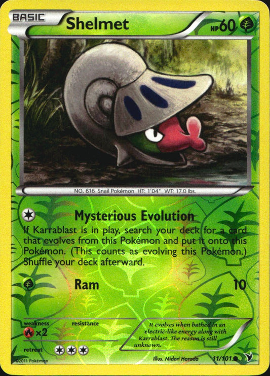 Shelmet 11/101 Common Noble Victories Pokemon Reverse Holo Near Mint