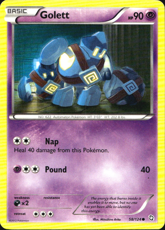 Golett 58/124 Common Dragons Exalted Pokemon Near Mint
