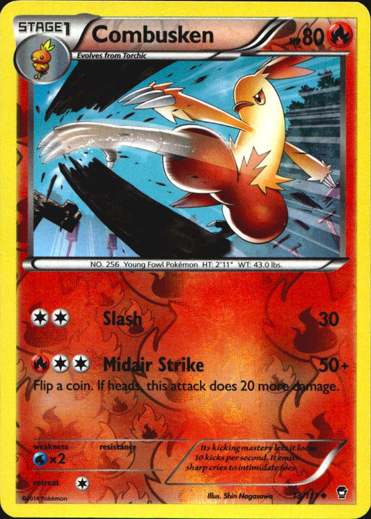 Combusken 13/111 Uncommon Furious Fists Pokemon Reverse Holo Near Mint