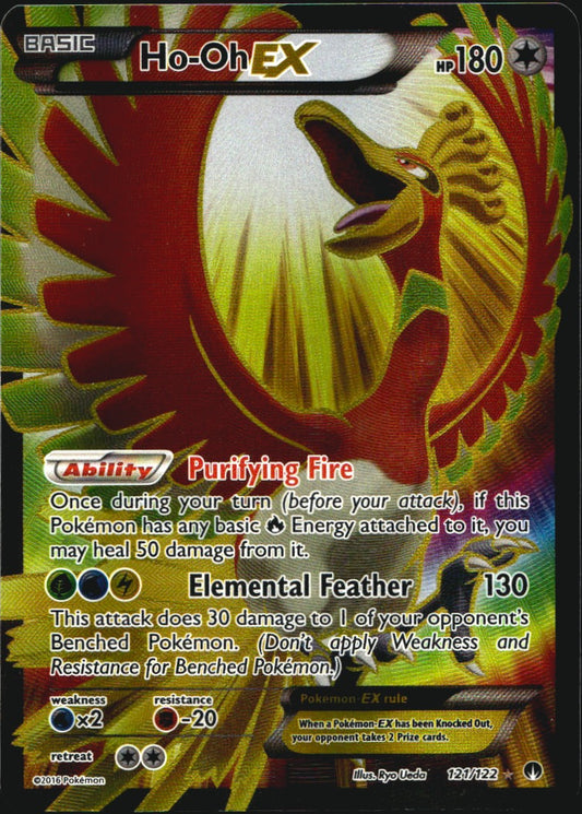 Ho-Oh EX 121/122 Rare Ultra BREAKpoint Pokemon Lightly Played