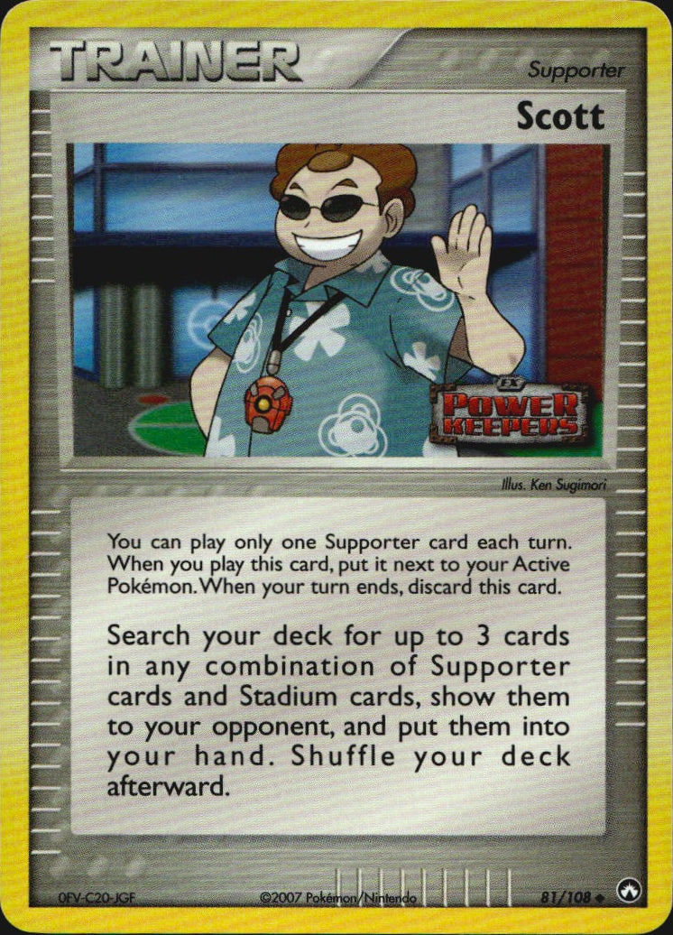 Scott 81/108 Uncommon Power Keepers Pokemon Reverse Holo Near Mint