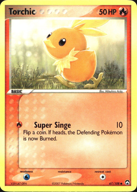 Torchic 67/108 Common Power Keepers Pokemon Near Mint
