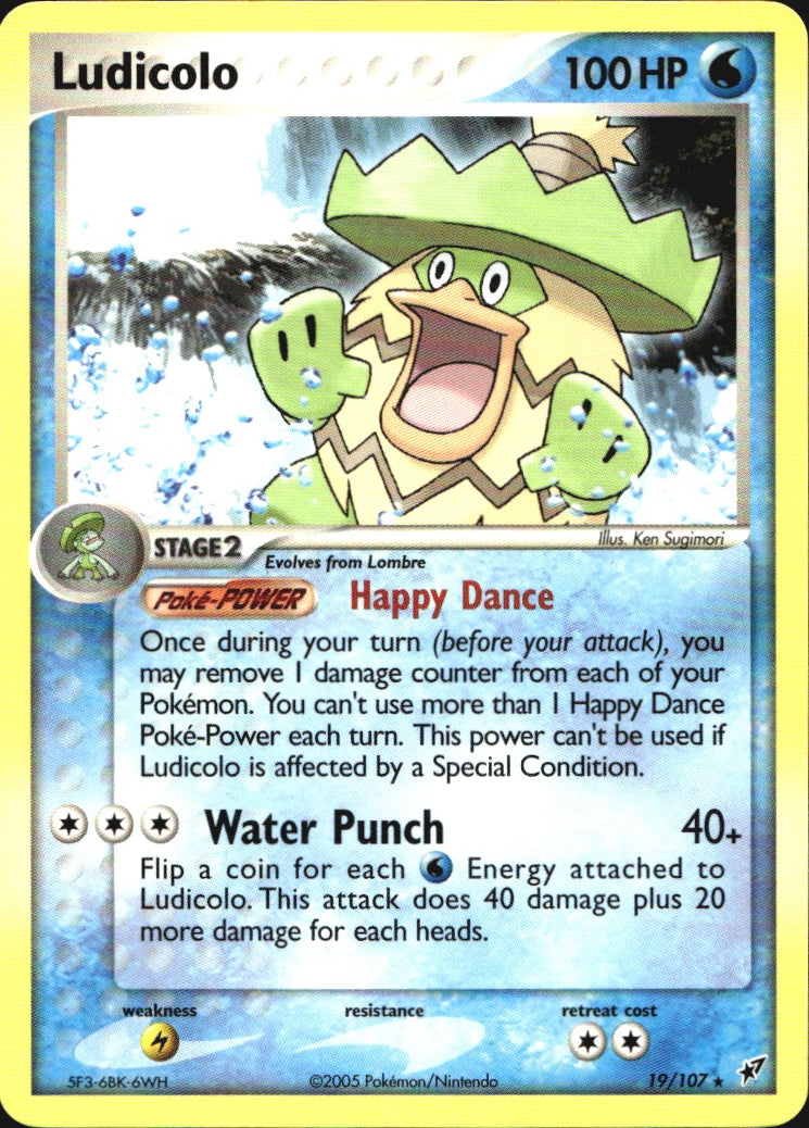 Ludicolo 19/107 Rare Deoxys Pokemon Near Mint