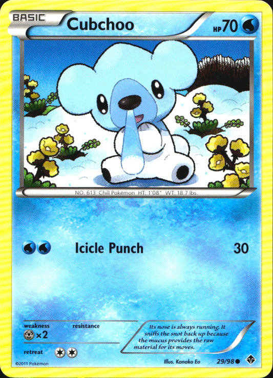 Cubchoo 29/98 Common Emerging Powers Pokemon Near Mint