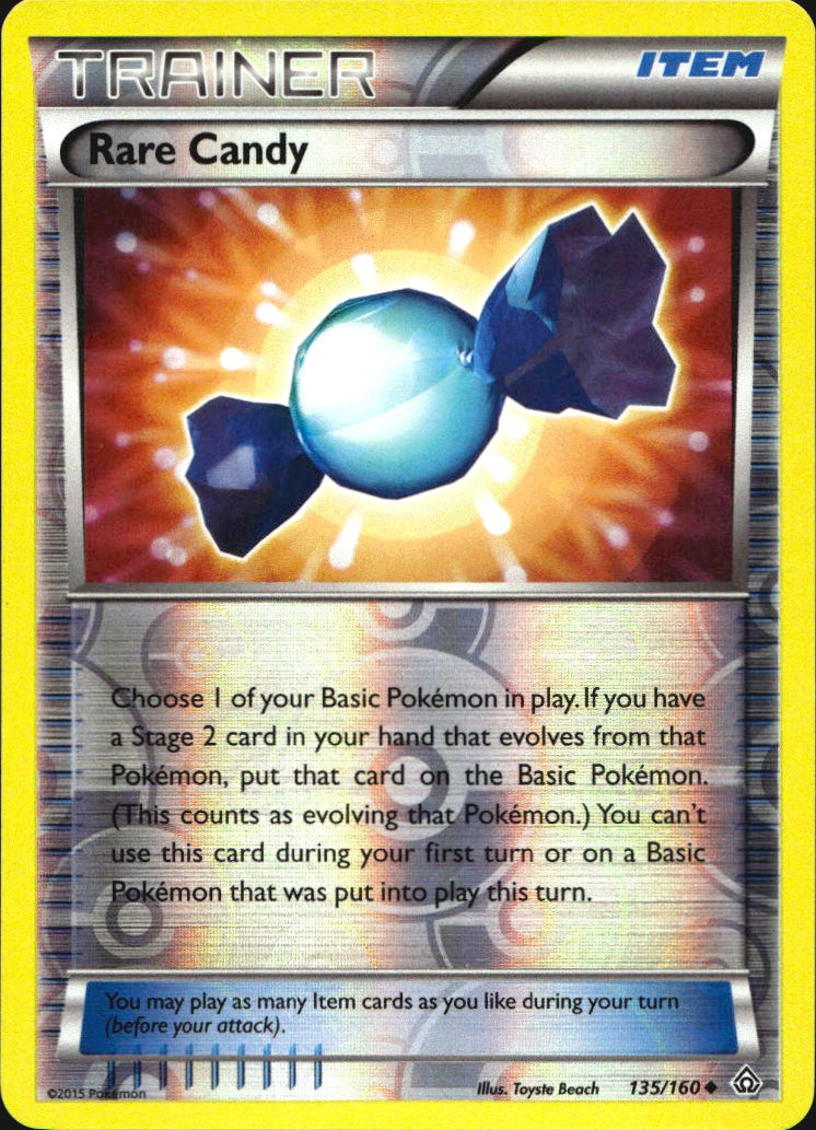 Rare Candy 135/160 Uncommon Primal Clash Pokemon Reverse Holo Near Mint