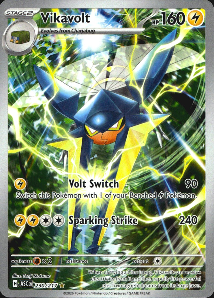 Vikavolt 230/217 Illustration Rare ME: Ascended Heroes Pokemon Near Mint