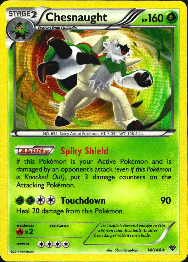 Chesnaught 14/146 Holo Rare XY Pokemon Near Mint