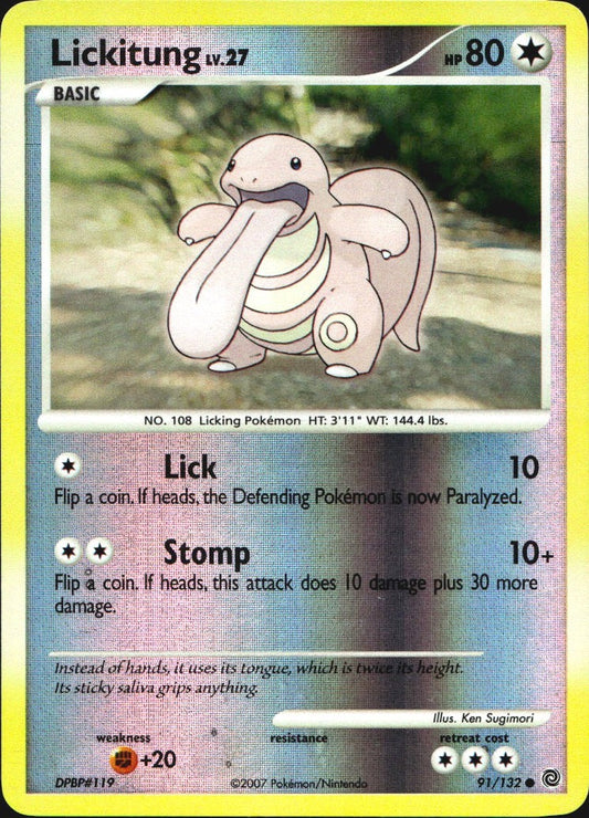 Lickitung 91/132 Common Secret Wonders Pokemon Reverse Holo Near Mint