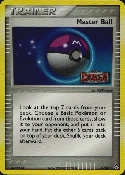 Master Ball 78/108 Uncommon Power Keepers Pokemon Reverse Holo Near Mint