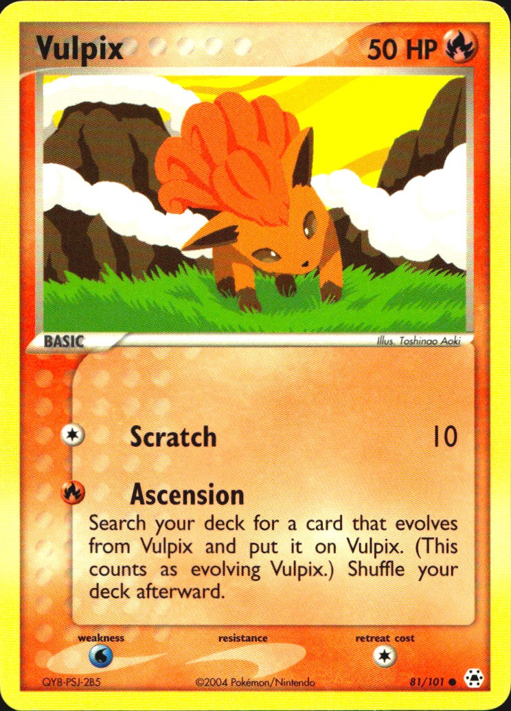 Vulpix 81/101 Common Hidden Legends Pokemon Near Mint