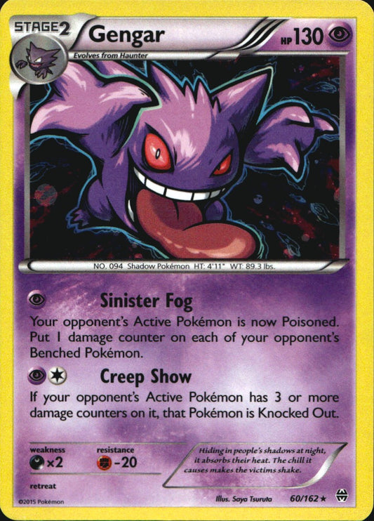 Gengar 60/162 Holo Rare BREAKthrough Pokemon Near Mint