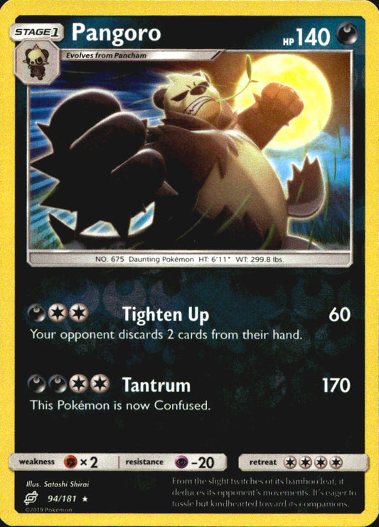 Pangoro 94/181 Rare Team Up Pokemon Reverse Holo Near Mint