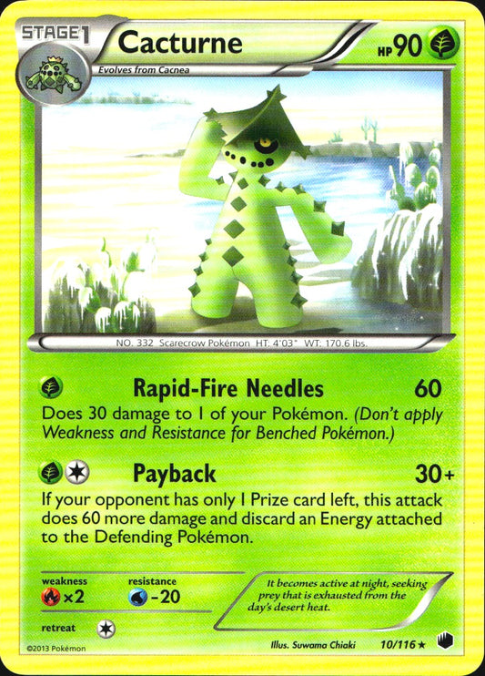Cacturne 10/116 Rare Plasma Freeze Pokemon Near Mint
