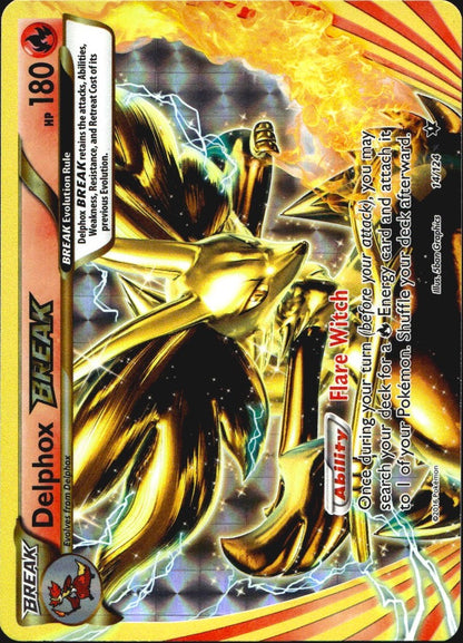 Delphox BREAK 14/124 BREAK Rare Fates Collide Pokemon Near Mint