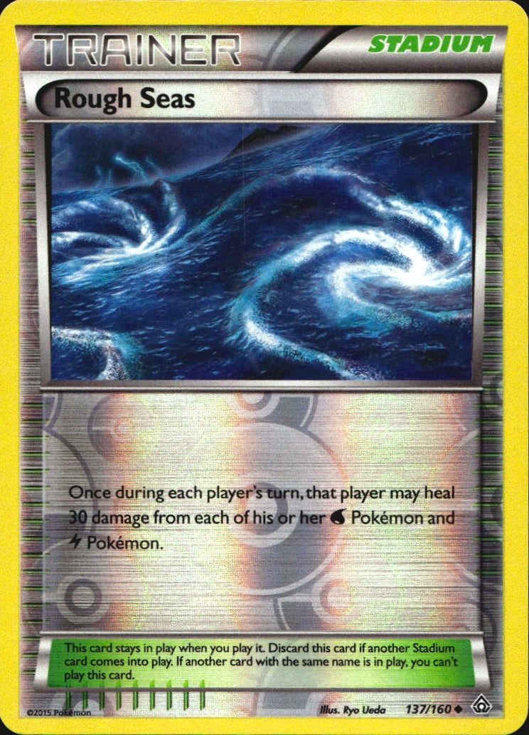 Rough Seas 137/160 Uncommon Primal Clash Pokemon Reverse Holo Near Mint