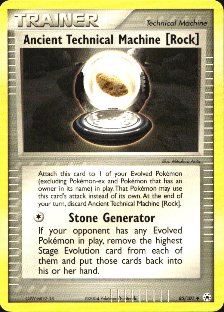 Ancient Technical Machine [Rock] 85/101 Uncommon Hidden Legends Pokemon NM