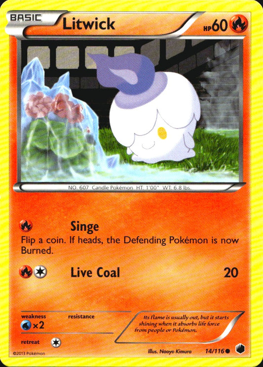 Litwick 14/116 Common Plasma Freeze Pokemon Near Mint