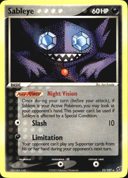 Sableye 23/107 Rare Deoxys Pokemon Near Mint