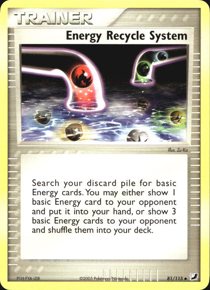 Energy Recycle System 81/115 Uncommon Unseen Forces Pokemon Near Mint