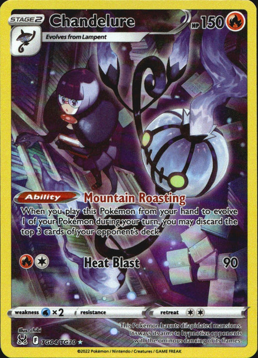 Chandelure TG04/TG30 Holo Lost Origin Trainer Gallery Pokemon NM