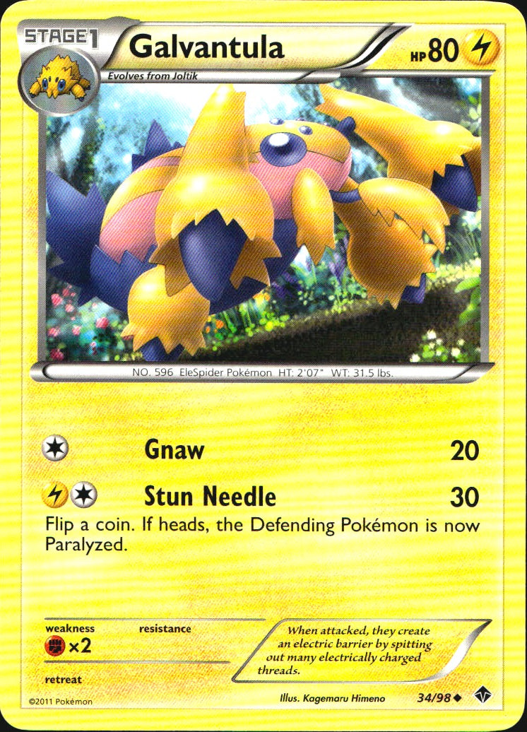 Galvantula 34/98 Uncommon Emerging Powers Pokemon Near Mint