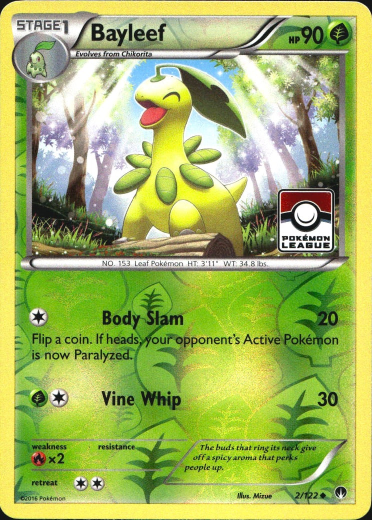 Bayleef 002/122 Holofoil Promo League & Championship Cards Pokemon Near Mint