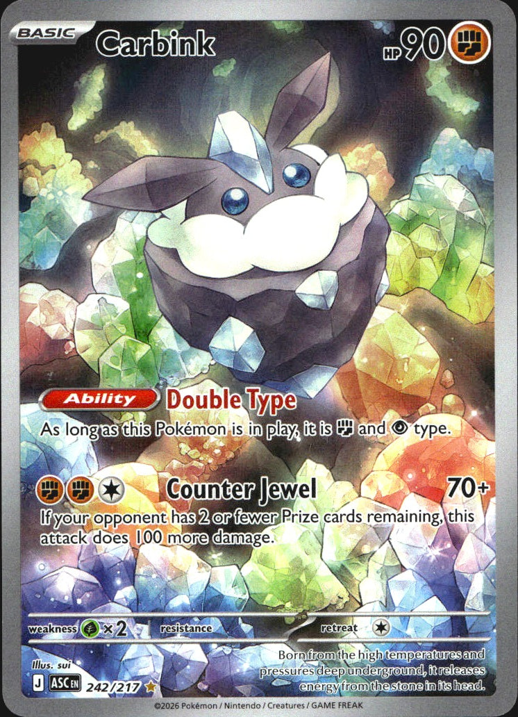 Carbink 242/217 Illustration Rare ME: Ascended Heroes Pokemon Near Mint