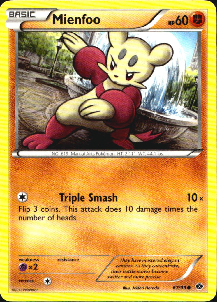 Mienfoo 67/99 Common Next Destinies Pokemon Near Mint