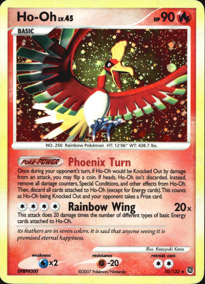 Ho-Oh 10/132 Holo Rare Secret Wonders Pokemon Near Mint