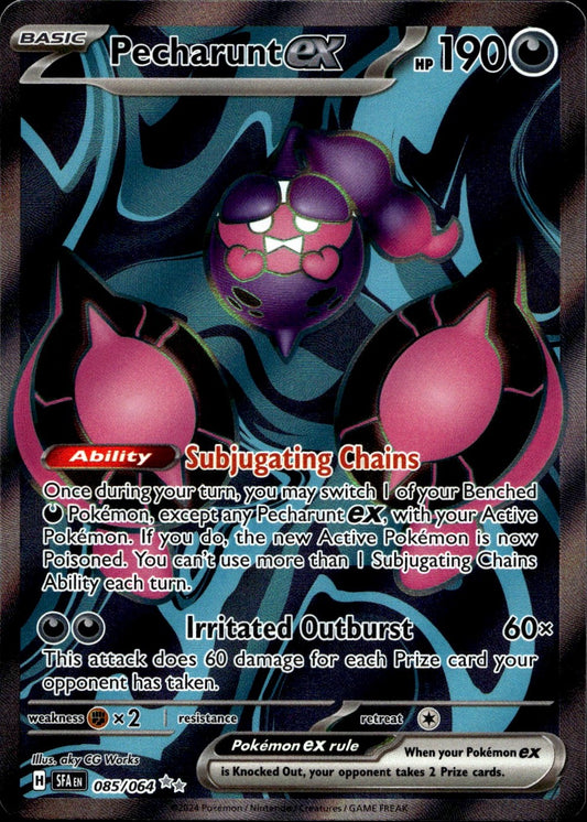 Pecharunt ex 85/64 Ultra Rare Shrouded Fable Pokemon Near Mint