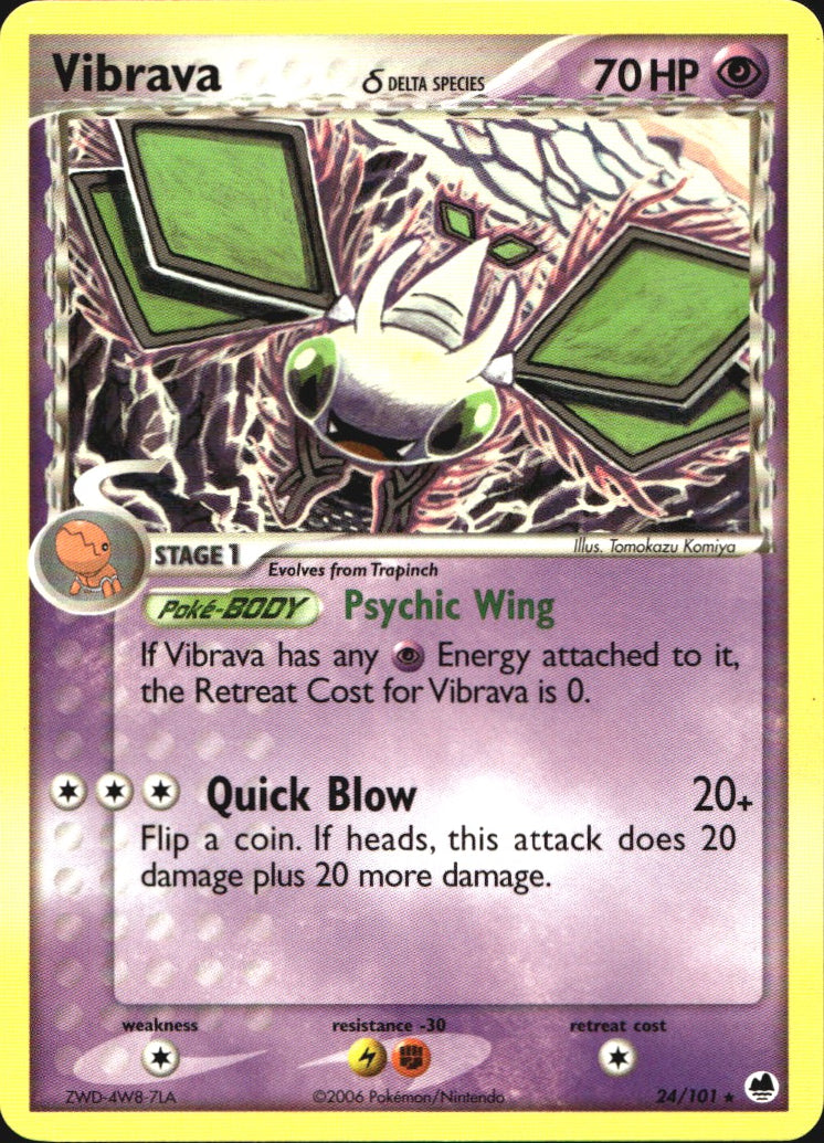 Vibrava 24/101 Rare Dragon Frontiers Pokemon Near Mint