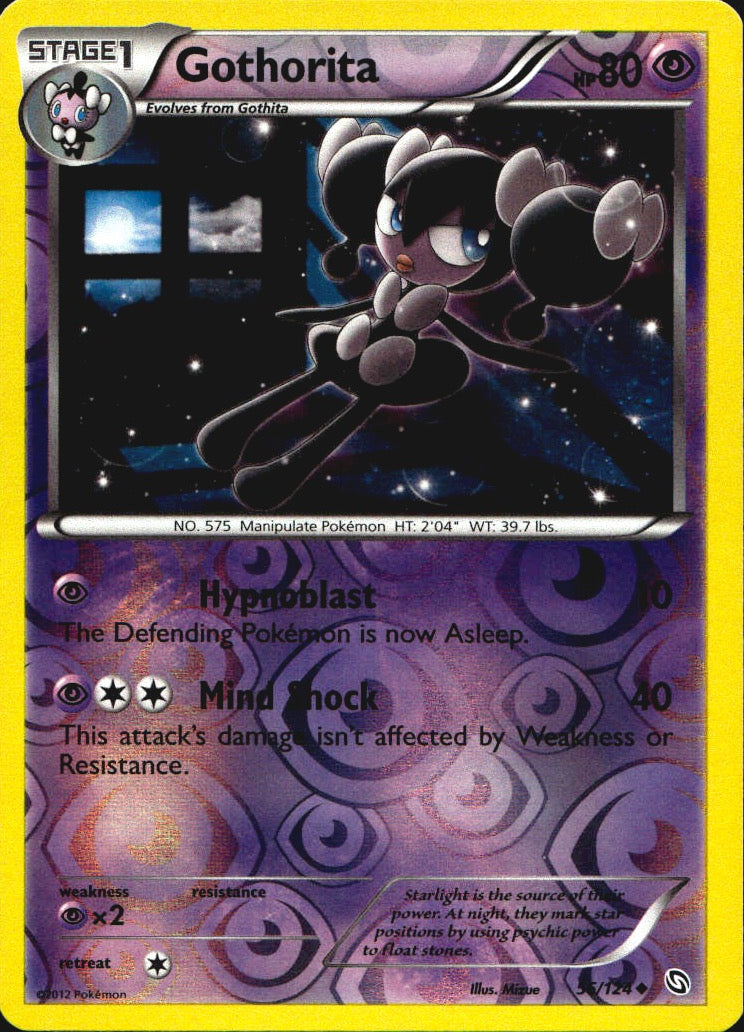 Gothorita 56/124 Uncommon Dragons Exalted Pokemon Reverse Holo Near Mint