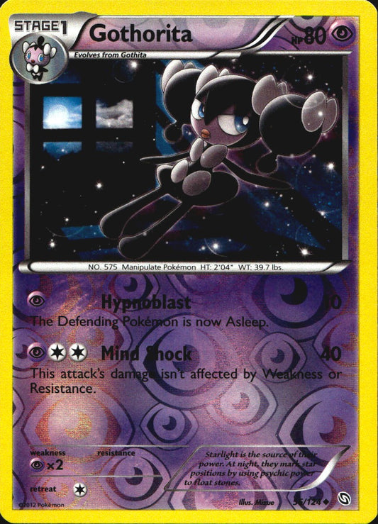 Gothorita 56/124 Uncommon Dragons Exalted Pokemon Reverse Holo Near Mint