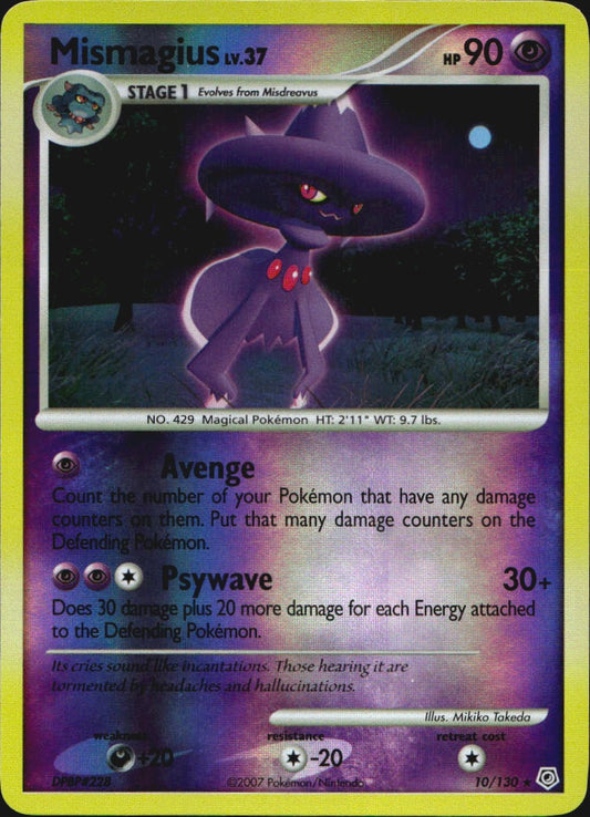 Mismagius 10/130 Diamond & Pearl Pokemon Reverse Holo Near Mint