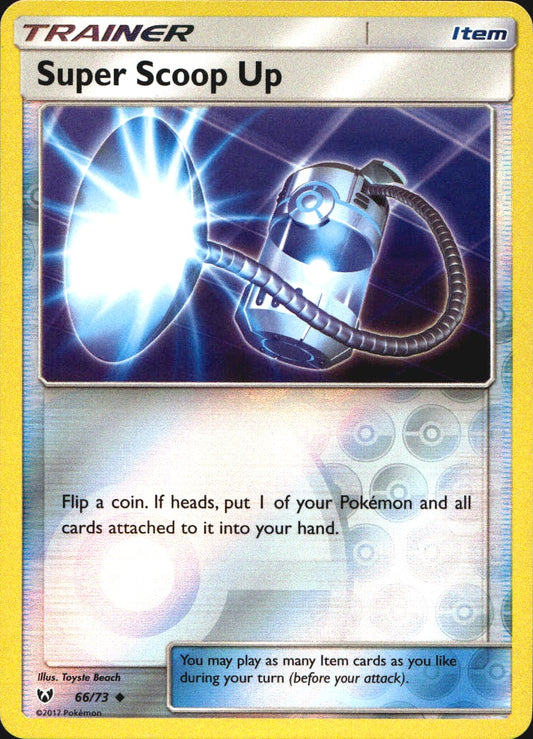 Super Scoop Up 66/73 Uncommon Shining Legends Pokemon Reverse Holo Near Mint