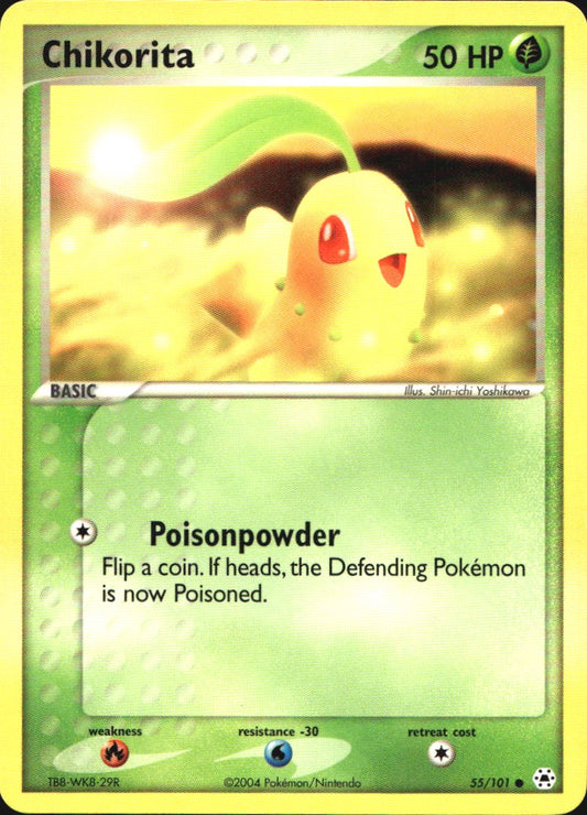 Chikorita 55/101 Common Hidden Legends Pokemon Near Mint