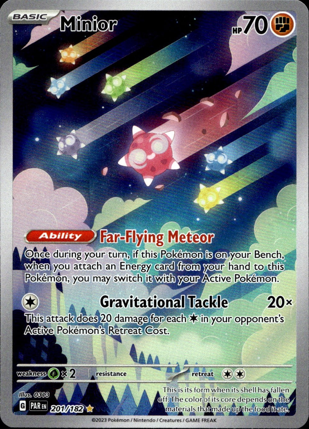 Minior 201/182 Illustration Rare Paradox Rift Pokemon Near Mint
