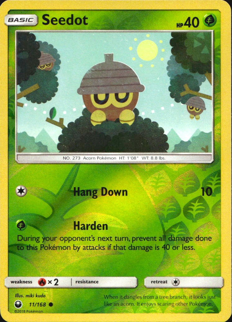 Seedot 11/168 Common Celestial Storm Pokemon Reverse Holo Near Mint