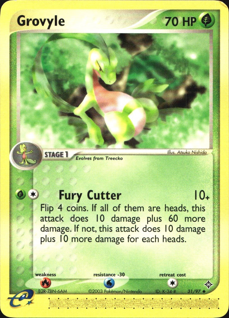 Grovyle 31/97 Uncommon Dragon Pokemon Near Mint
