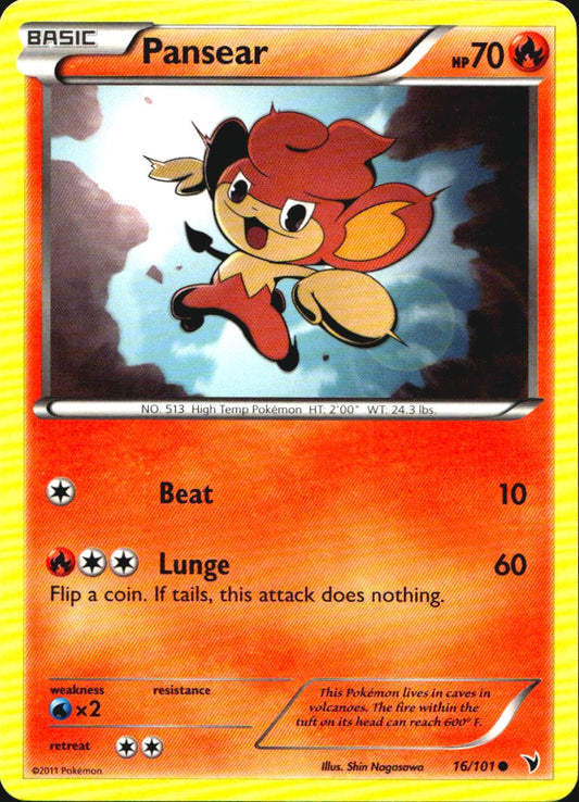 Pansear 16/101 Common Noble Victories Pokemon Near Mint