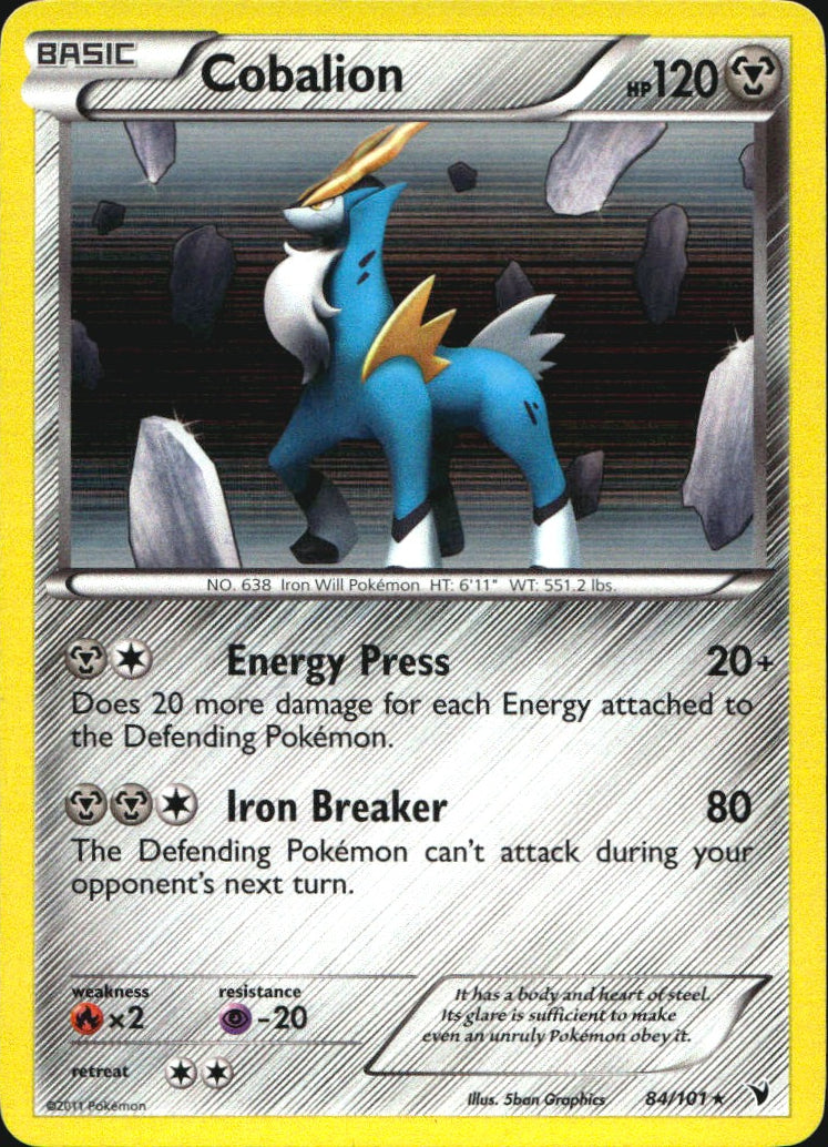 Cobalion 84/101 Holo Rare Noble Victories Pokemon Near Mint