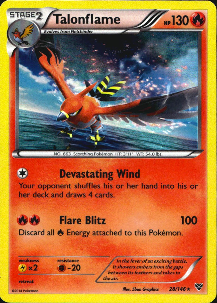 Talonflame 28/146 Holo Rare XY Pokemon Near Mint