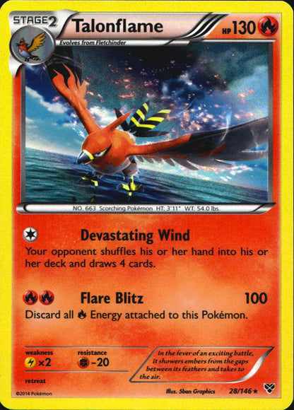 Talonflame 28/146 Holo Rare XY Pokemon Near Mint