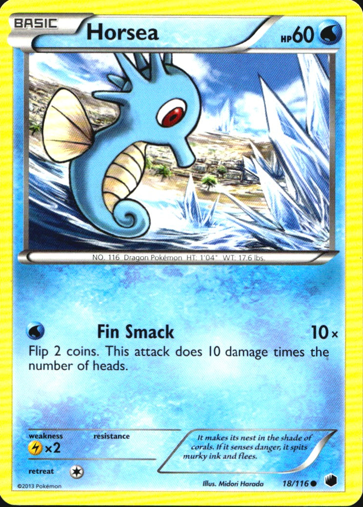 Horsea 18/116 Common Plasma Freeze Pokemon Near Mint