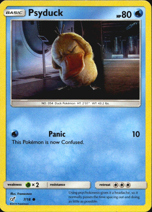 Psyduck 7/18 Common Detective Pikachu Pokemon Near Mint